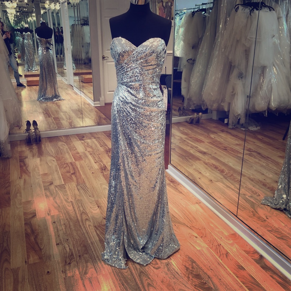 Long formal sequin gown
